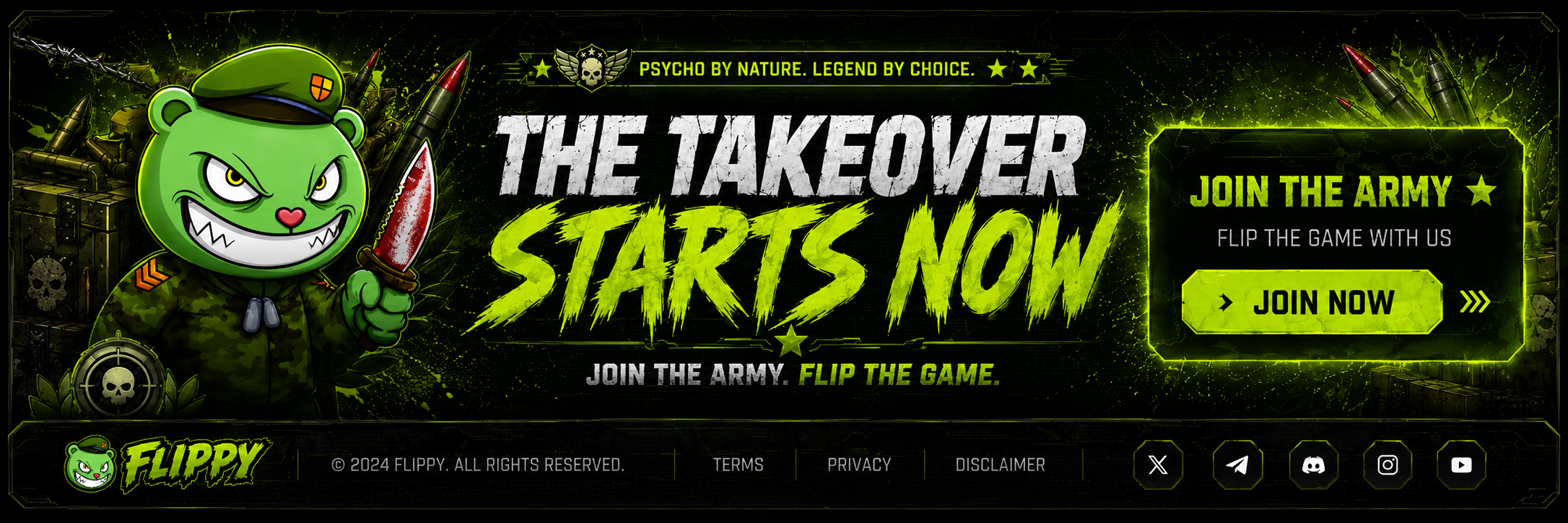 FLIPPY — the takeover starts now. Join the army.
